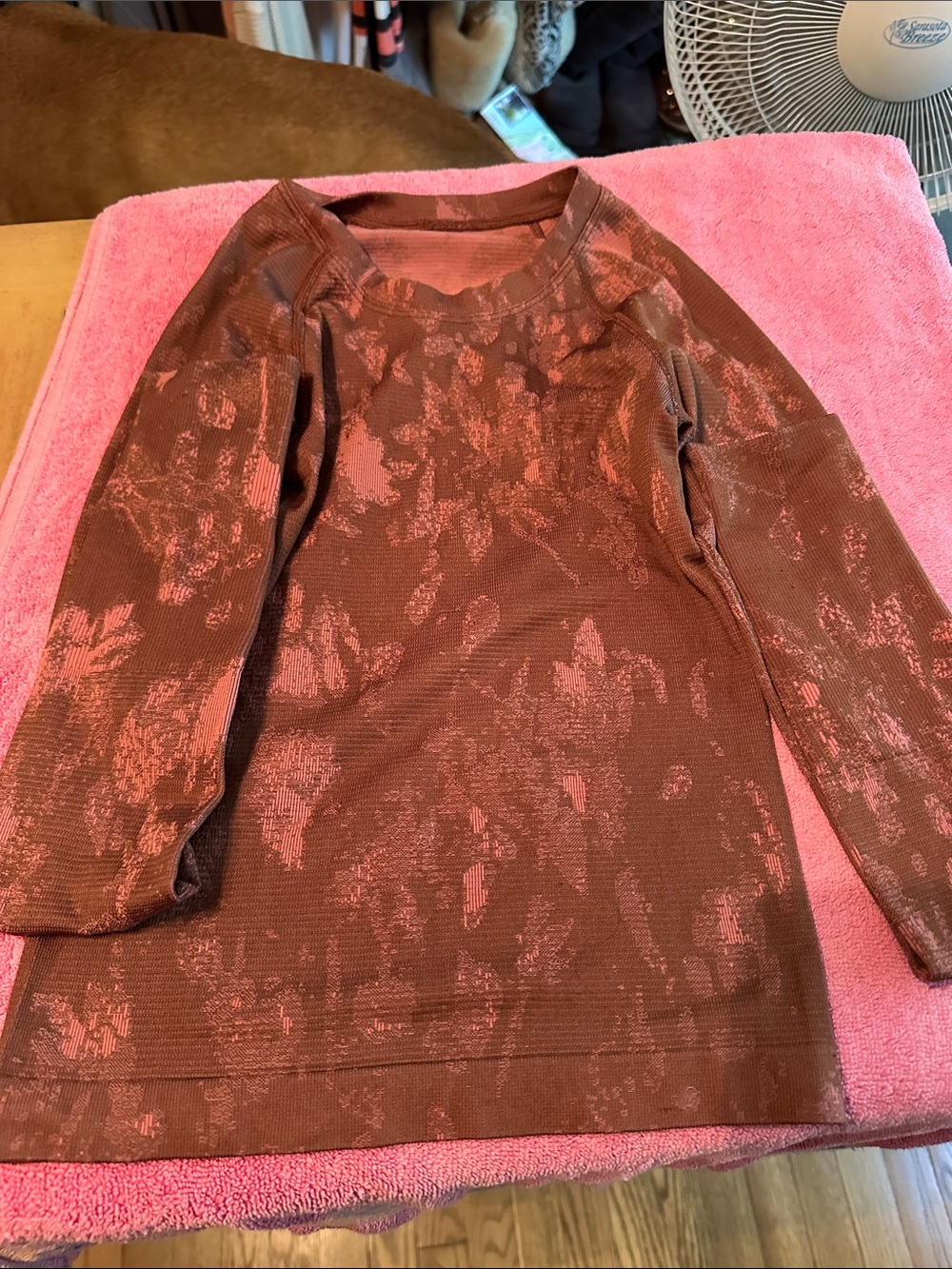 lululemon athletica Rust and Pink Long Sleeve Top